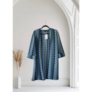 G by Giuliana XS Cover-Up Sheer Blouse Top Open Front :)